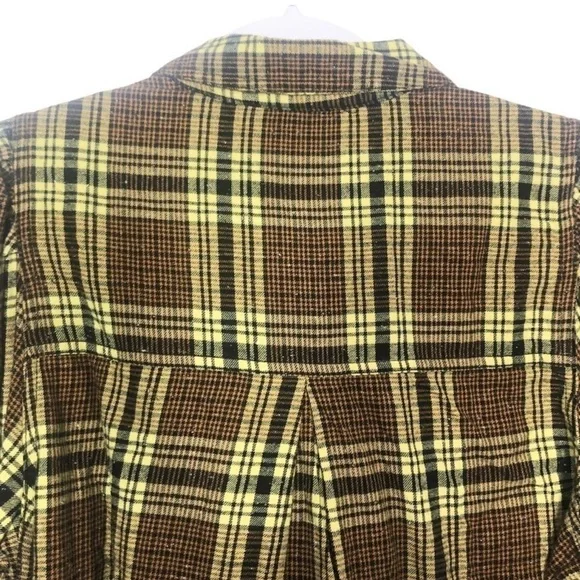 Free People Sun City Plaid Distressed Shirt. NWT Size Small. - Picture 5 of 10